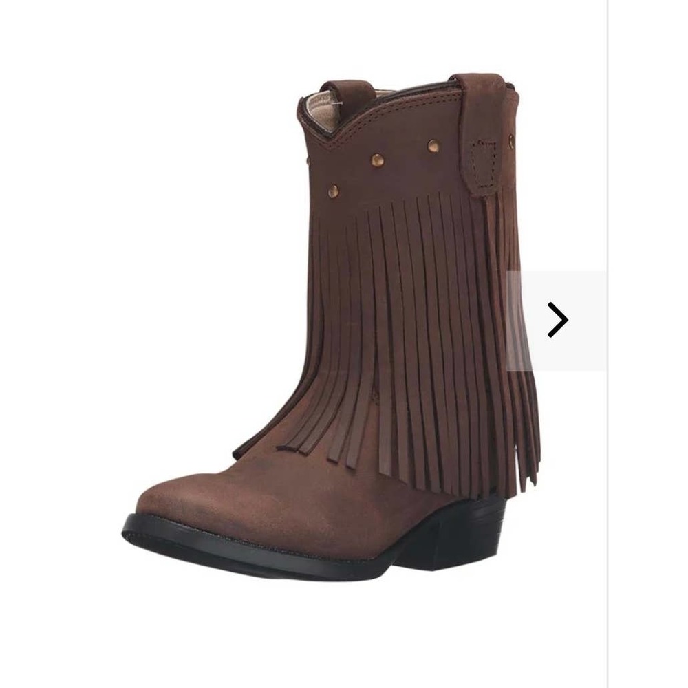 Kids Old West Cushion Comfort Fringe Cowboy Boots